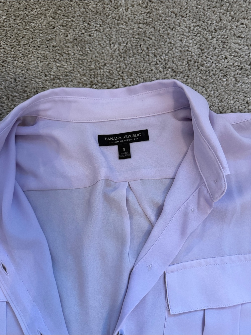 Banana Republic Pale Lavender Button-Down Shirt - Picture 2 of 3